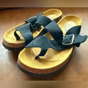 Ivan Trisha 3 Suede Leather Cork Sandals Spain Size 9
